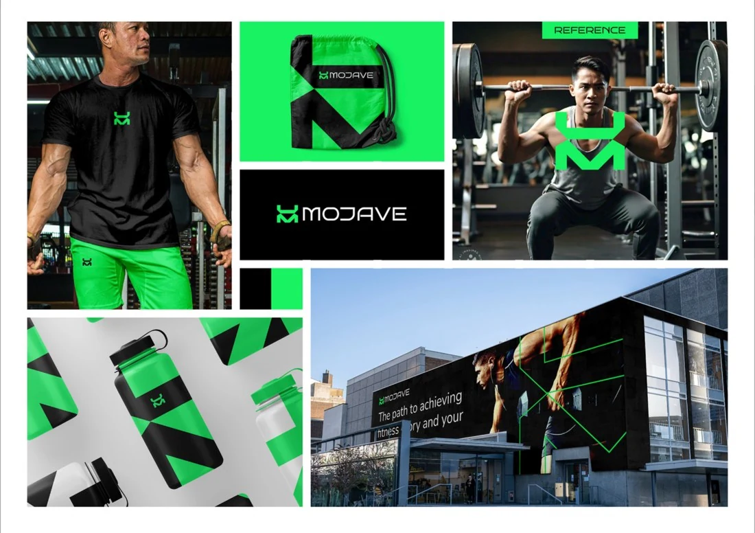 Fiktives Branding Konzept Moove mit Logo und Anwendungsbeispielen
